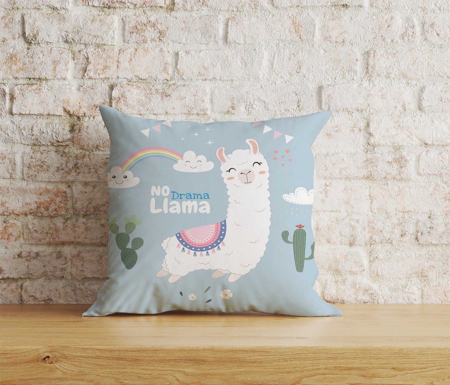 Onay Home Textile Cushion Covers 8 / 12 x 12 inch (30 x 30 cm) Double Side LLama Cushion Cover Lama Pillow Cover Alpaca Throw Cushions