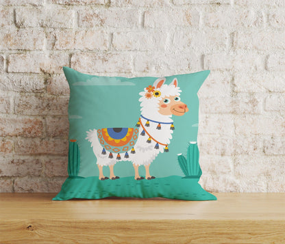 Onay Home Textile Cushion Covers 7 / 12 x 12 inch (30 x 30 cm) Double Side LLama Cushion Cover Lama Pillow Cover Alpaca Throw Cushions