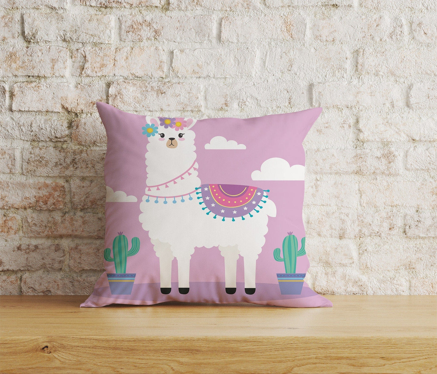 Onay Home Textile Cushion Covers 6 / 12 x 12 inch (30 x 30 cm) Double Side LLama Cushion Cover Lama Pillow Cover Alpaca Throw Cushions