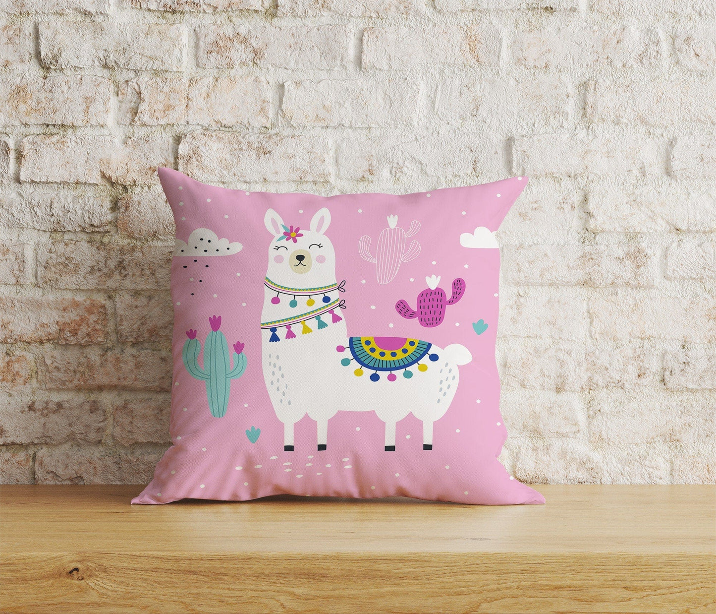 Onay Home Textile Cushion Covers 4 / 12 x 12 inch (30 x 30 cm) Double Side LLama Cushion Cover Lama Pillow Cover Alpaca Throw Cushions