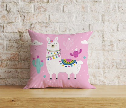 Onay Home Textile Cushion Covers 4 / 12 x 12 inch (30 x 30 cm) Double Side LLama Cushion Cover Lama Pillow Cover Alpaca Throw Cushions
