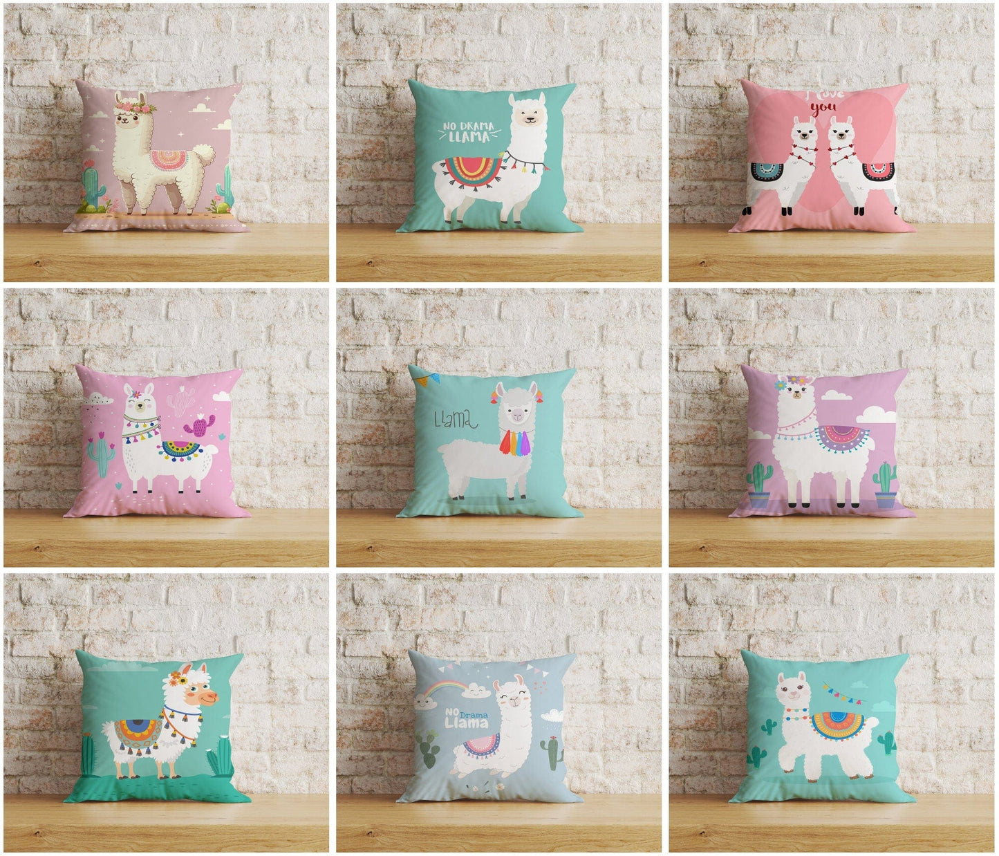 Onay Home Textile Cushion Covers LLama Cushion Cover Lama Pillow Cover Alpaca Throw Cushions
