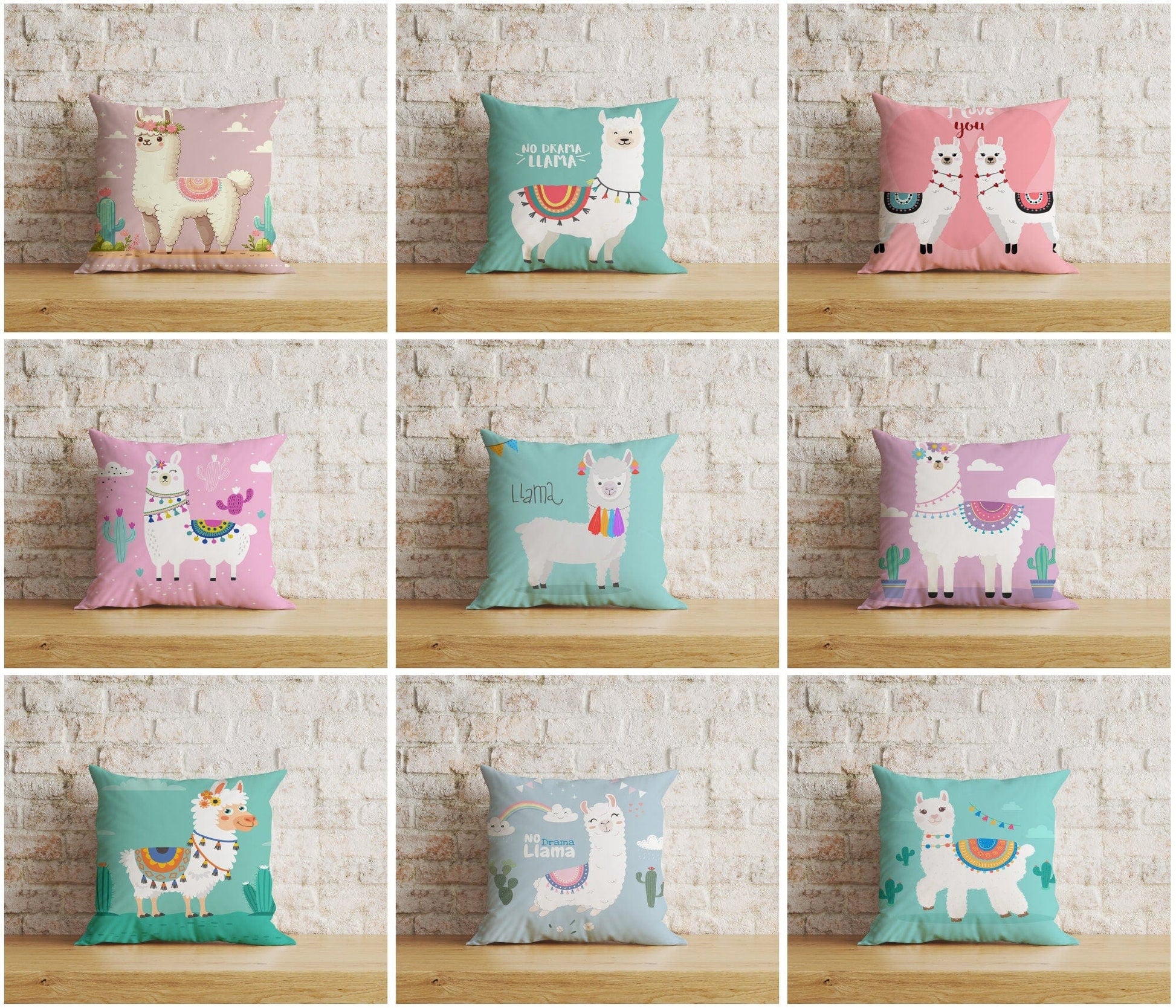 Onay Home Textile Cushion Covers LLama Cushion Cover Lama Pillow Cover Alpaca Throw Cushions