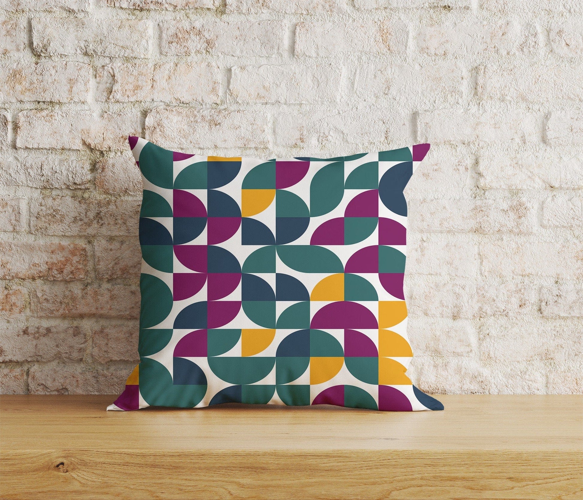 Onay Home Textile Cushion Covers 2 / 12 x 12 inch (30 x 30 cm) Double Side Mid Century Geo Cushion Cover Boho Abstract Pillow Covers