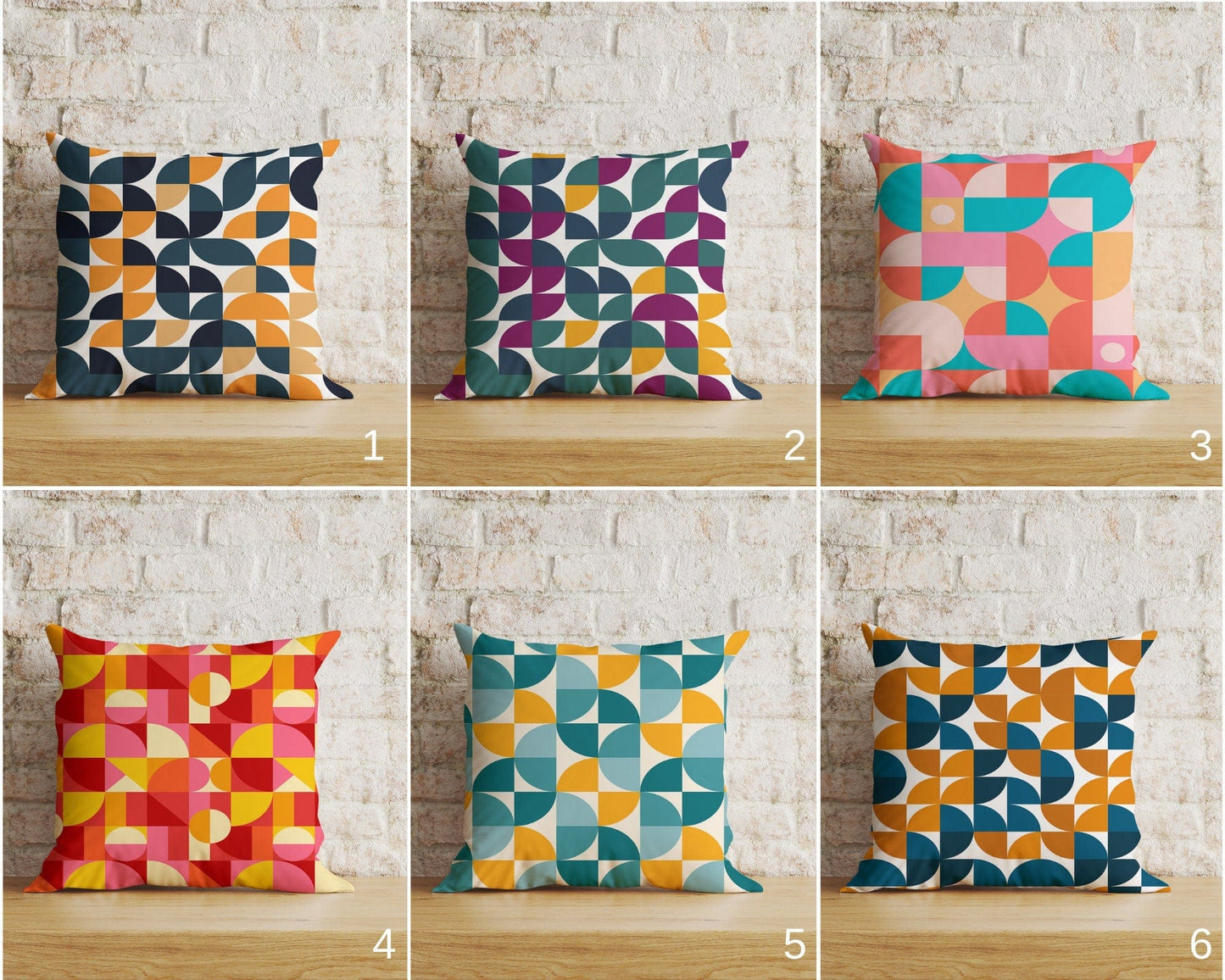 Onay Home Textile Cushion Covers Mid Century Geo Cushion Cover Boho Abstract Pillow Covers