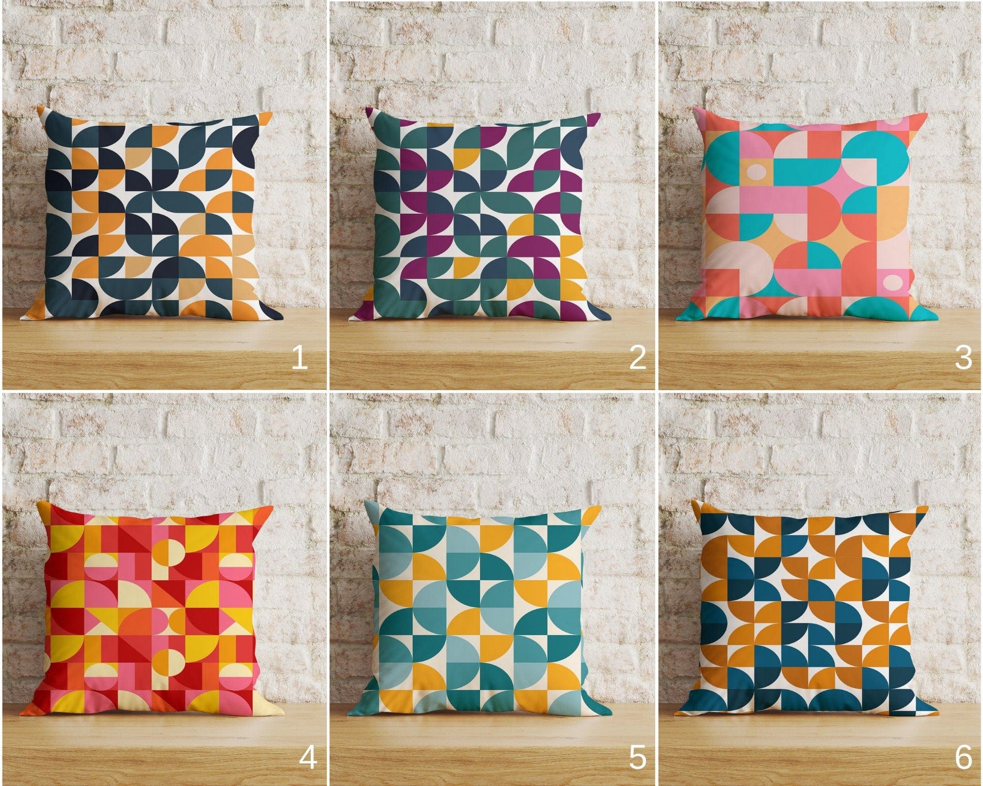 Onay Home Textile Cushion Covers Mid Century Geo Cushion Cover Boho Abstract Pillow Covers