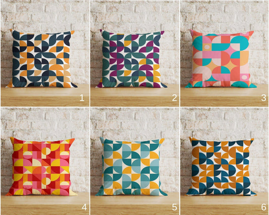 Onay Home Textile Cushion Covers Mid Century Geo Cushion Cover Boho Abstract Pillow Covers
