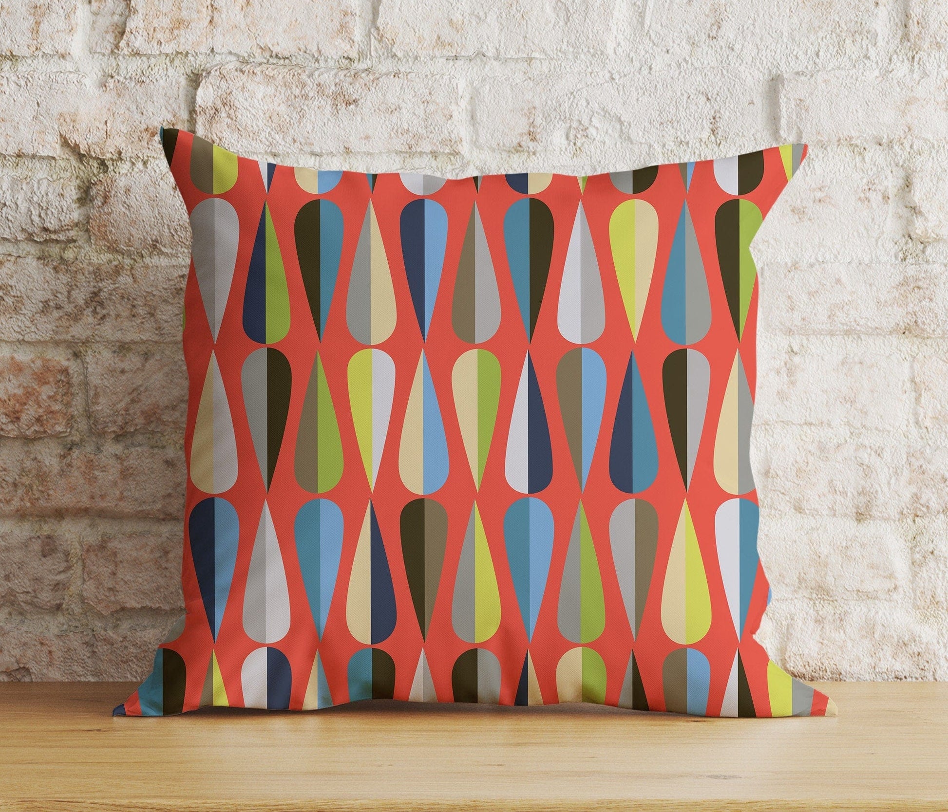 Onay 7 / 12 x 12 inch (30 x 30 cm) Double Side Mid Century Modern Colorful Abstract Cushion Cover