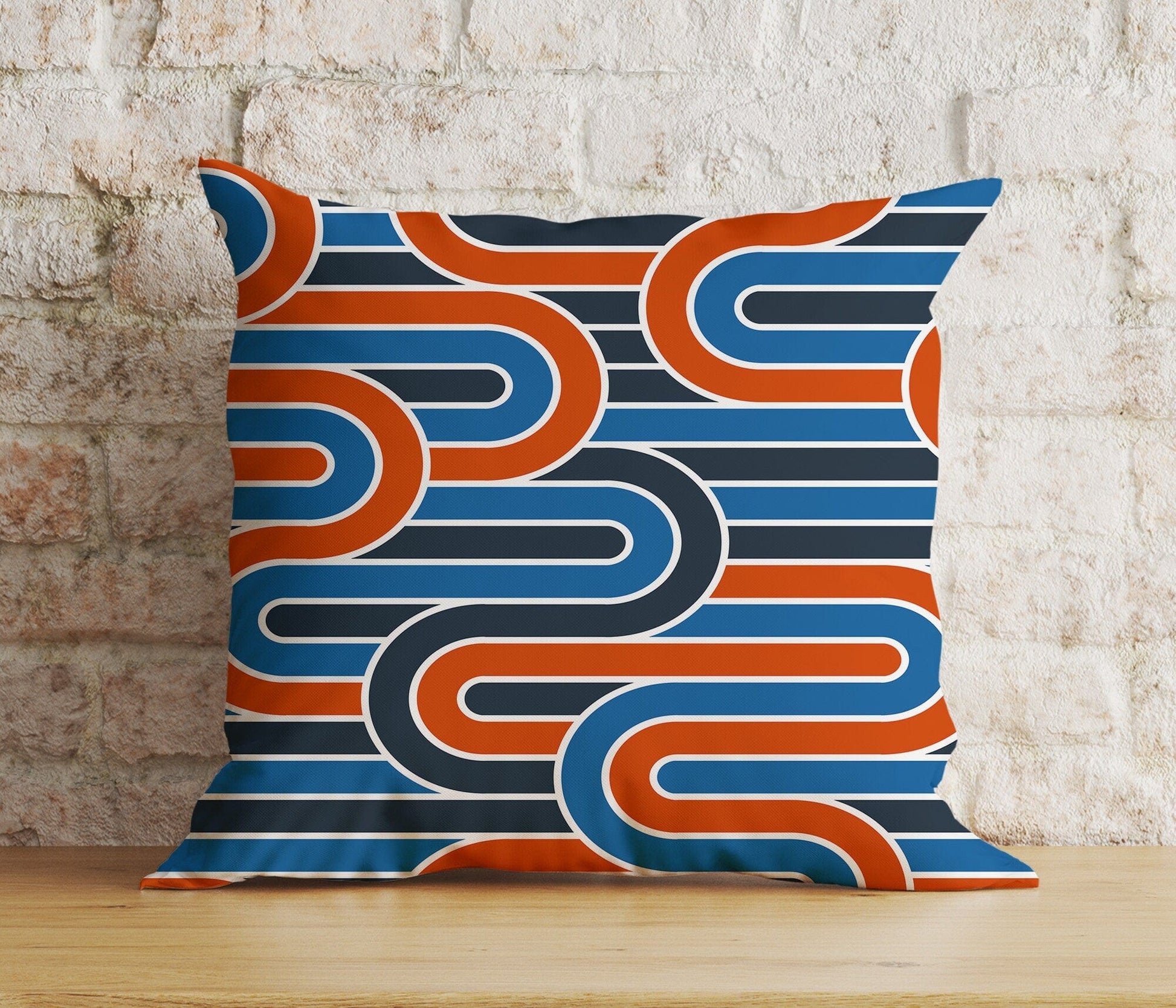 Onay Home Textile Cushion Covers 3 / 12 x 12 inch (30 x 30 cm) Double Side Mid Century Modern Cushion Cover Boho Colorful Line Abstract