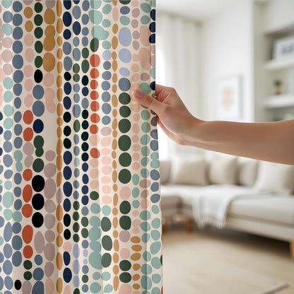 Onay Mid-Century Polka Dot Curtains – Retro Colorful Drapes