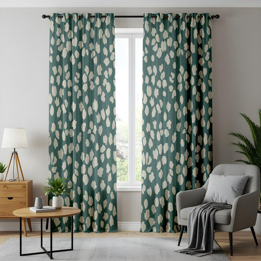 Onay Modern Leopard Curtains – Neutral Safari Animal Print Drapes