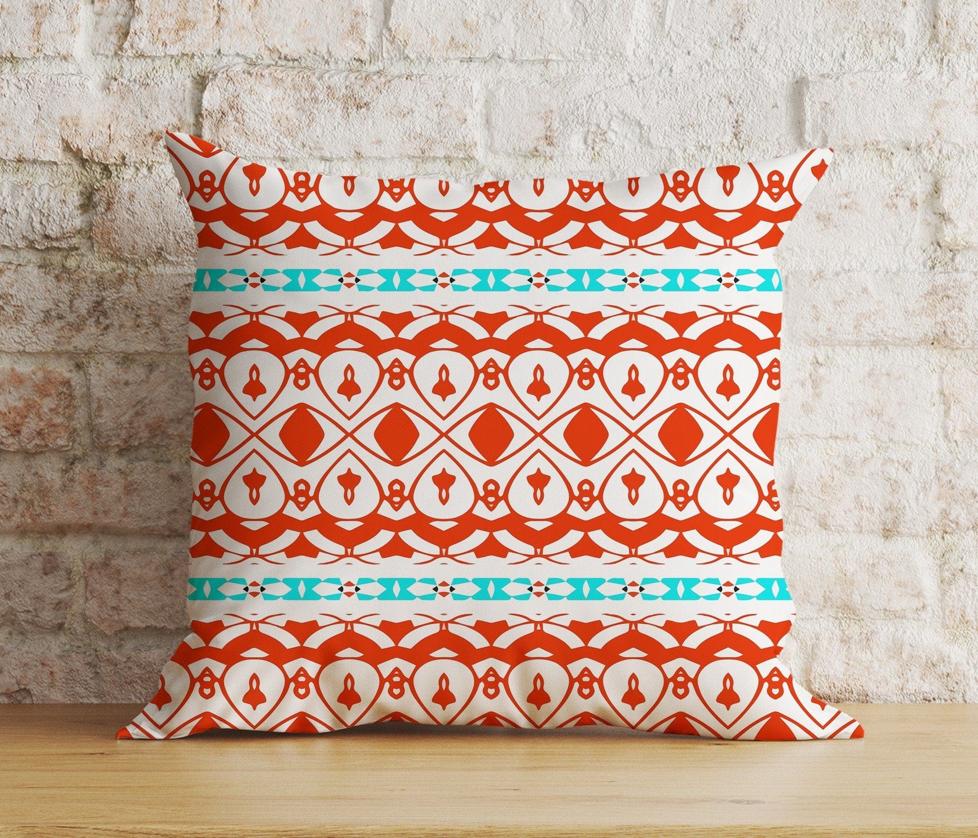 Onay 1 / 12 x 12 inch (30 x 30 cm) Modern Striped Red Boho Home Decoration Cushion Cover