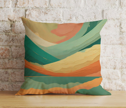 Onay Mountain View Cityscape Abstract Room Decor Cushion Cover