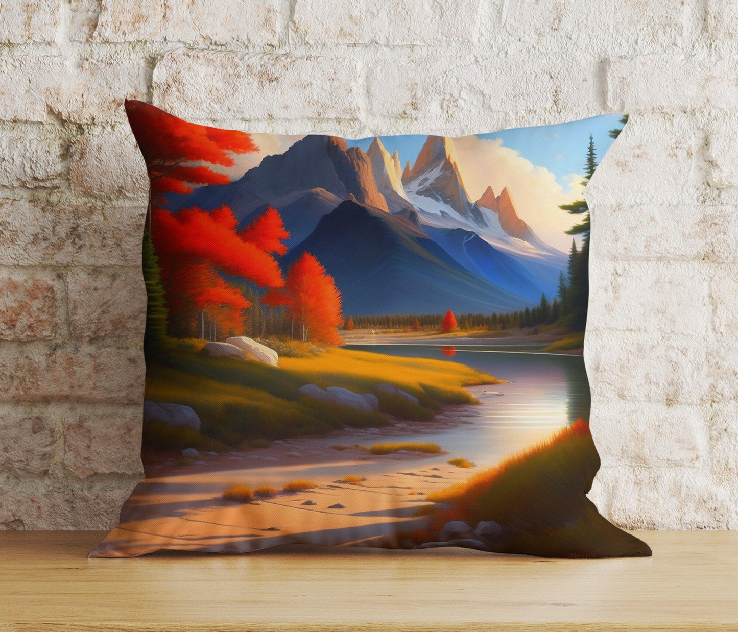 Onay 5 / 12 x 12 inch (30 x 30 cm) Double Side Mountain View Cityscape Abstract Room Decor Cushion Cover