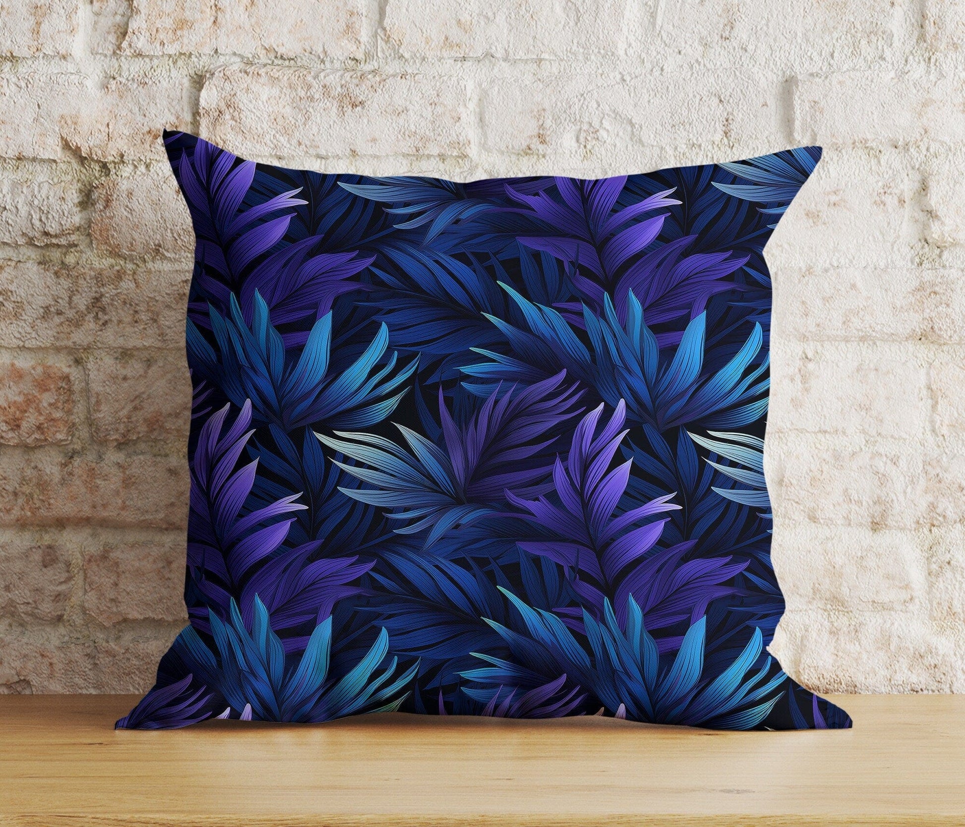 Onay Home Textile Cushion Covers Navy Blue Cushion Cover Floral Home Decor Throw Cushions