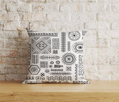 Onay Home Textile Cushion Covers 2 / 12 x 12 inch (30 x 30 cm) Double Side Nordic Cushion Cover Scandinavian Pillow Cover Black Line