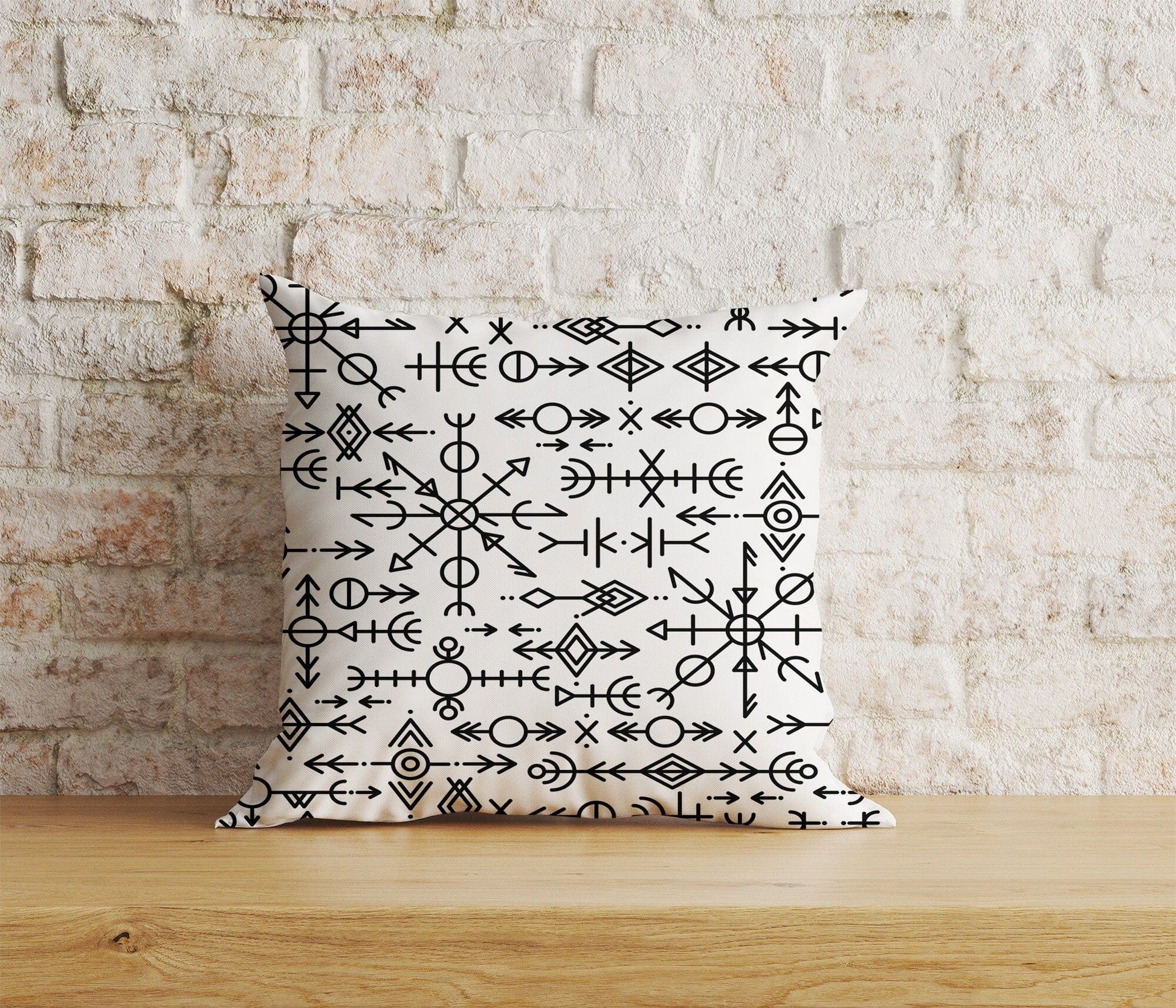 Onay Home Textile Cushion Covers 1 / 12 x 12 inch (30 x 30 cm) Double Side Nordic Cushion Cover Scandinavian Pillow Cover Black Line