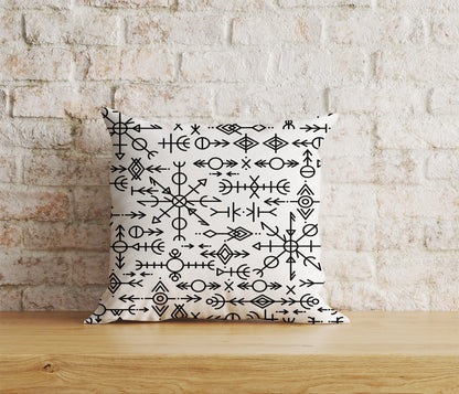Onay Home Textile Cushion Covers 1 / 12 x 12 inch (30 x 30 cm) Double Side Nordic Cushion Cover Scandinavian Pillow Cover Black Line