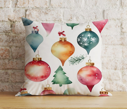 Onay 3 / 12 x 12 inch (30 x 30 cm) Double Side Ornament Xmas Tree Christmas Colorful Festive Cushion Cover