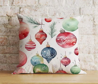 Onay 2 / 12 x 12 inch (30 x 30 cm) Double Side Ornament Xmas Tree Christmas Colorful Festive Cushion Cover
