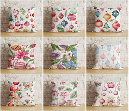 Onay Ornament Xmas Tree Christmas Colorful Festive Cushion Cover