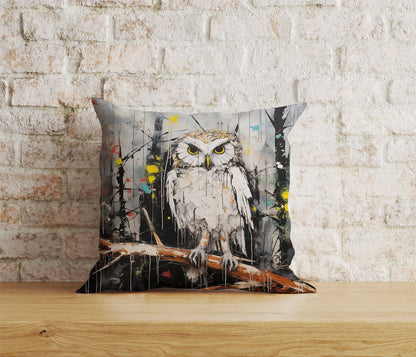 Onay Home Textile Cushion Covers 6 / 12 x 12 inch (30 x 30 cm) Double Side Owl Cushion Covers Watercolor Owl Print Pillow Cover UK