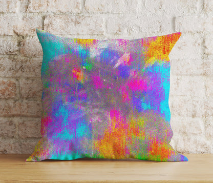 Onay 3 / 12 x 12 inch (30 x 30 cm) Double Side Paint Effect Brushed Stroke Abstract Cushion Cover