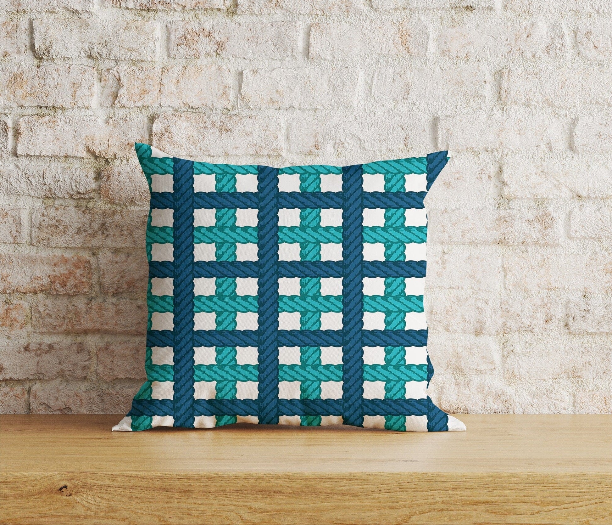Onay Home Textile Cushion Covers 2 / 12 x 12 inch (30 x 30 cm) Double Side Patchwork Geometric Cushion Covers Checkered & Triangle