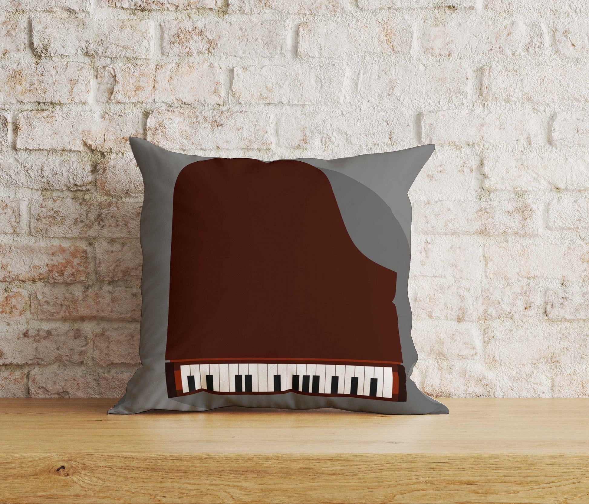 Onay Home Textile Cushion Covers 8 / 12 x 12 inch (30 x 30 cm) Double Side Piano Cushion Cover Music Lover Piano Print Pillow Cover