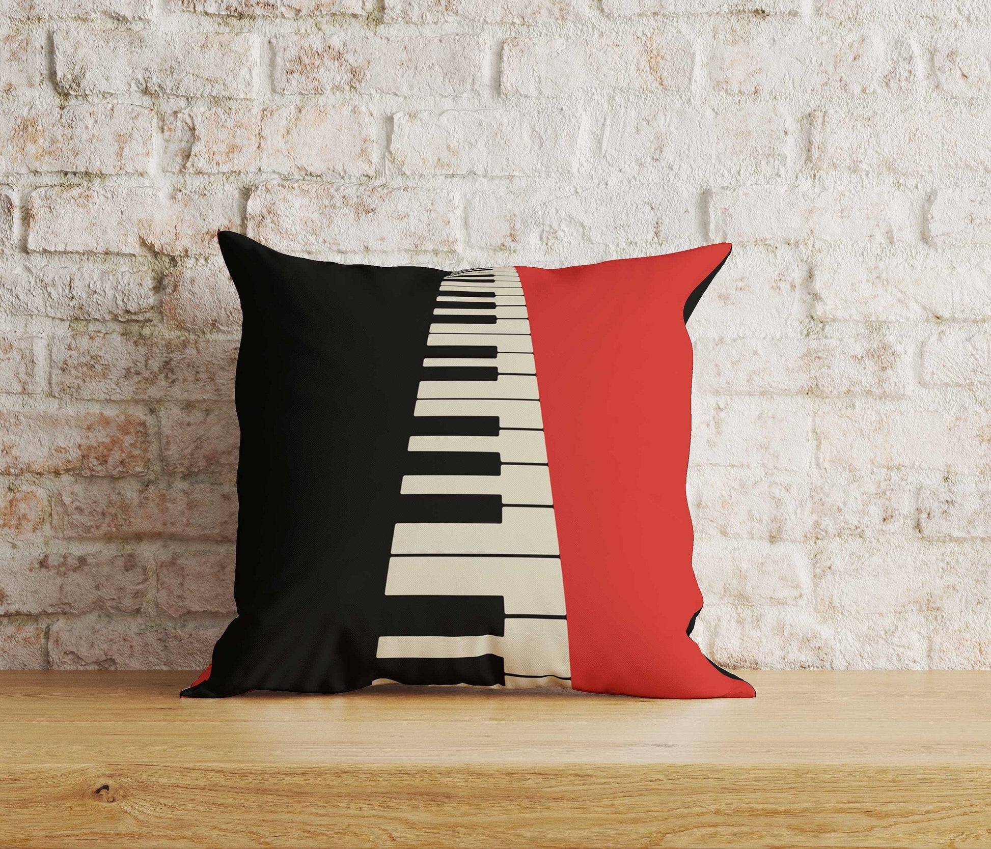 Onay Home Textile Cushion Covers 7 / 12 x 12 inch (30 x 30 cm) Double Side Piano Cushion Cover Music Lover Piano Print Pillow Cover