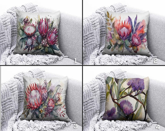 Onay Purple Thistle Flower Decor Flower Pattern Cushion Cover