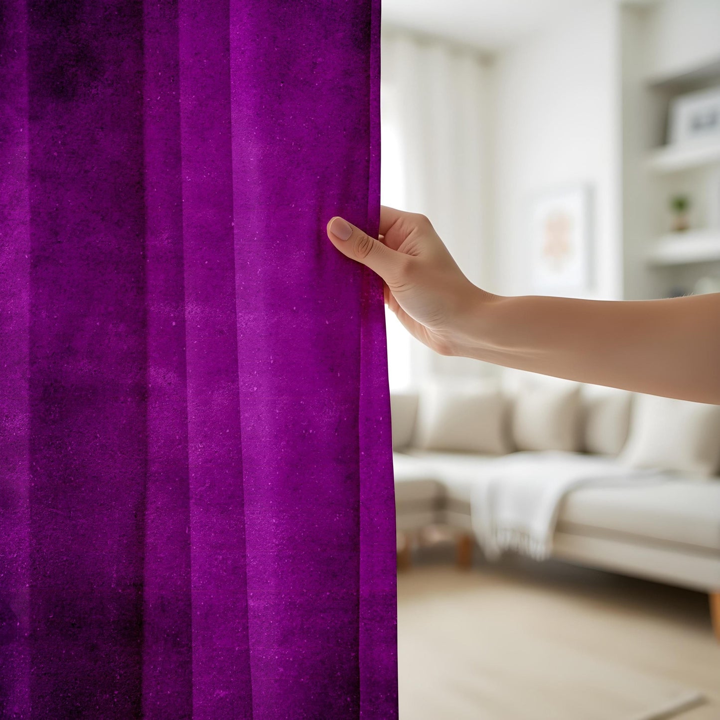Onay Purple Window Curtains Elegant Living Room Drapes Rich Plum Home Decor