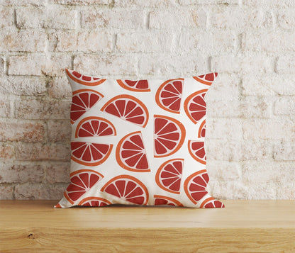 Onay Home Textile Cushion Covers 5 / 12 x 12 inch (30 x 30 cm) Double Side Red Lemon or Grapefruit Cushion Covers Kitchen Decoration
