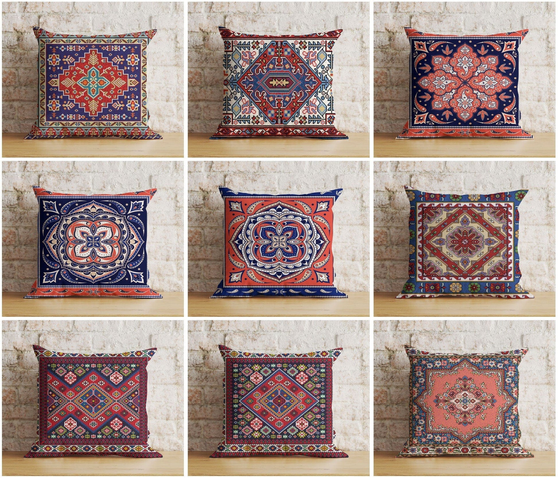 Onay Rug Aztec Kilim Traditional Living Decor Cushion Cover