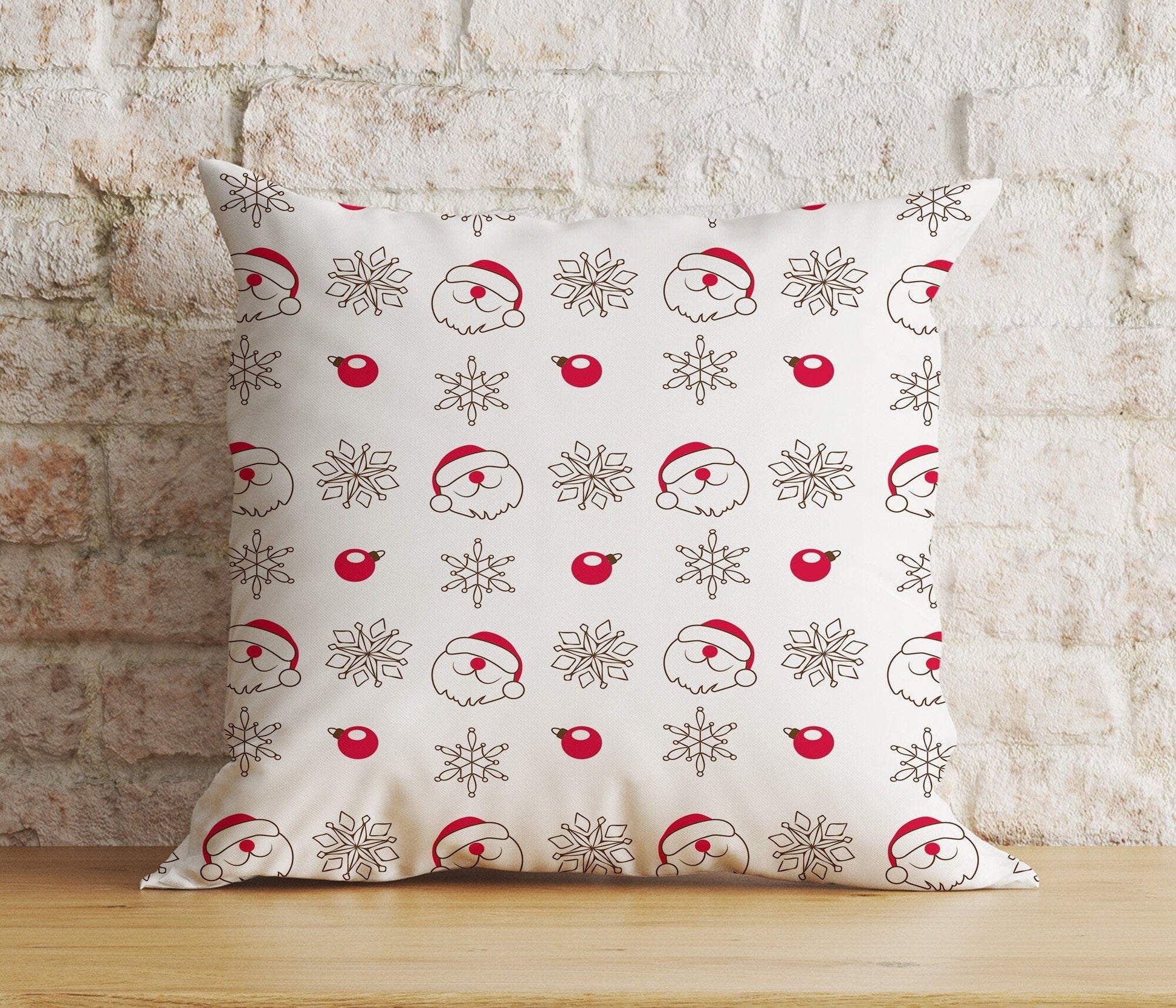 Onay 1 / 12 x 12 inch (30 x 30 cm) Double Side Santa Claus Christmas Stocking Ornament Cushion Covers