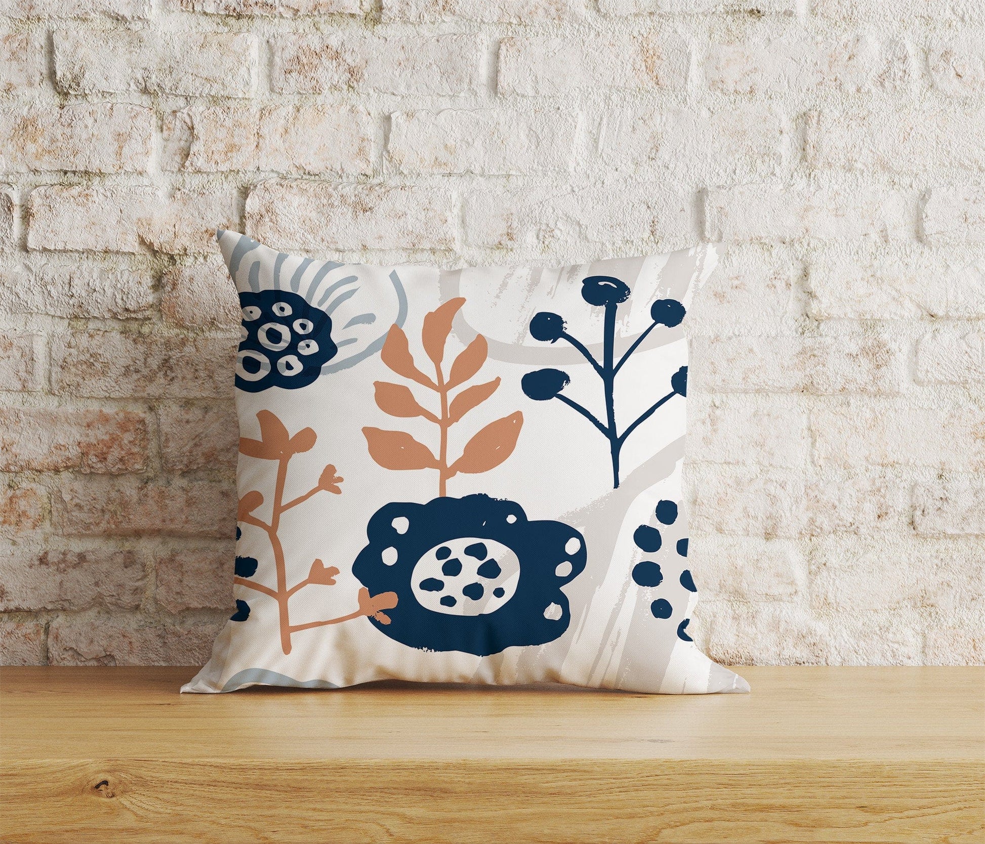 Onay Home Textile Cushion Covers 8 / 12 x 12 inch (30 x 30 cm) Double Side Scandi Floral Cushion Cover Botanical Painting Scatter