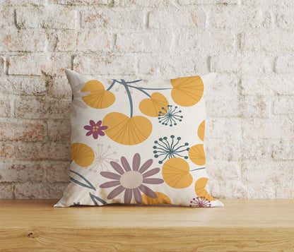Onay Home Textile Cushion Covers 5 / 12 x 12 inch (30 x 30 cm) Double Side Scandi Floral Cushion Cover Botanical Painting Scatter