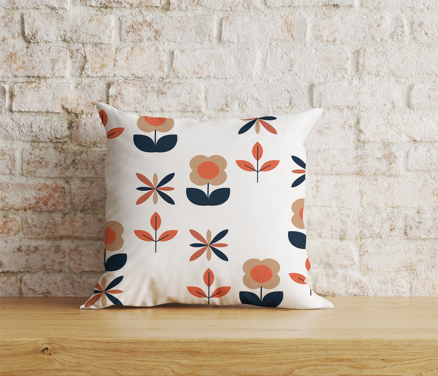 Onay Home Textile Cushion Covers 2 / 12 x 12 inch (30 x 30 cm) Double Side Scandi Floral Cushion Cover Botanical Painting Scatter