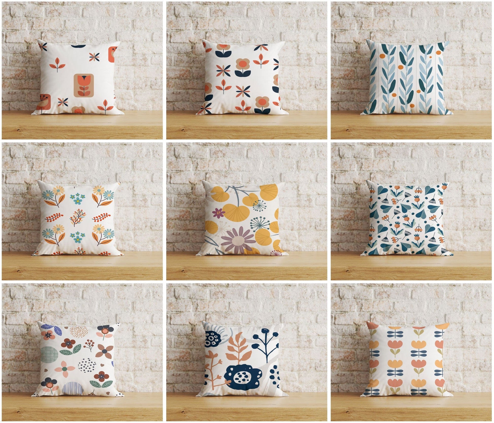 Onay Home Textile Cushion Covers Scandi Floral Cushion Cover Botanical Painting Scatter