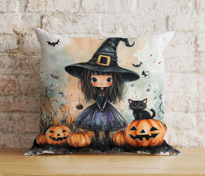 Onay Cushion Covers 4 / 12 x 12 inch (30 x 30 cm) Spooky Halloween Pumpkin Pillow Whimsical Ghost Print Cushion Covers