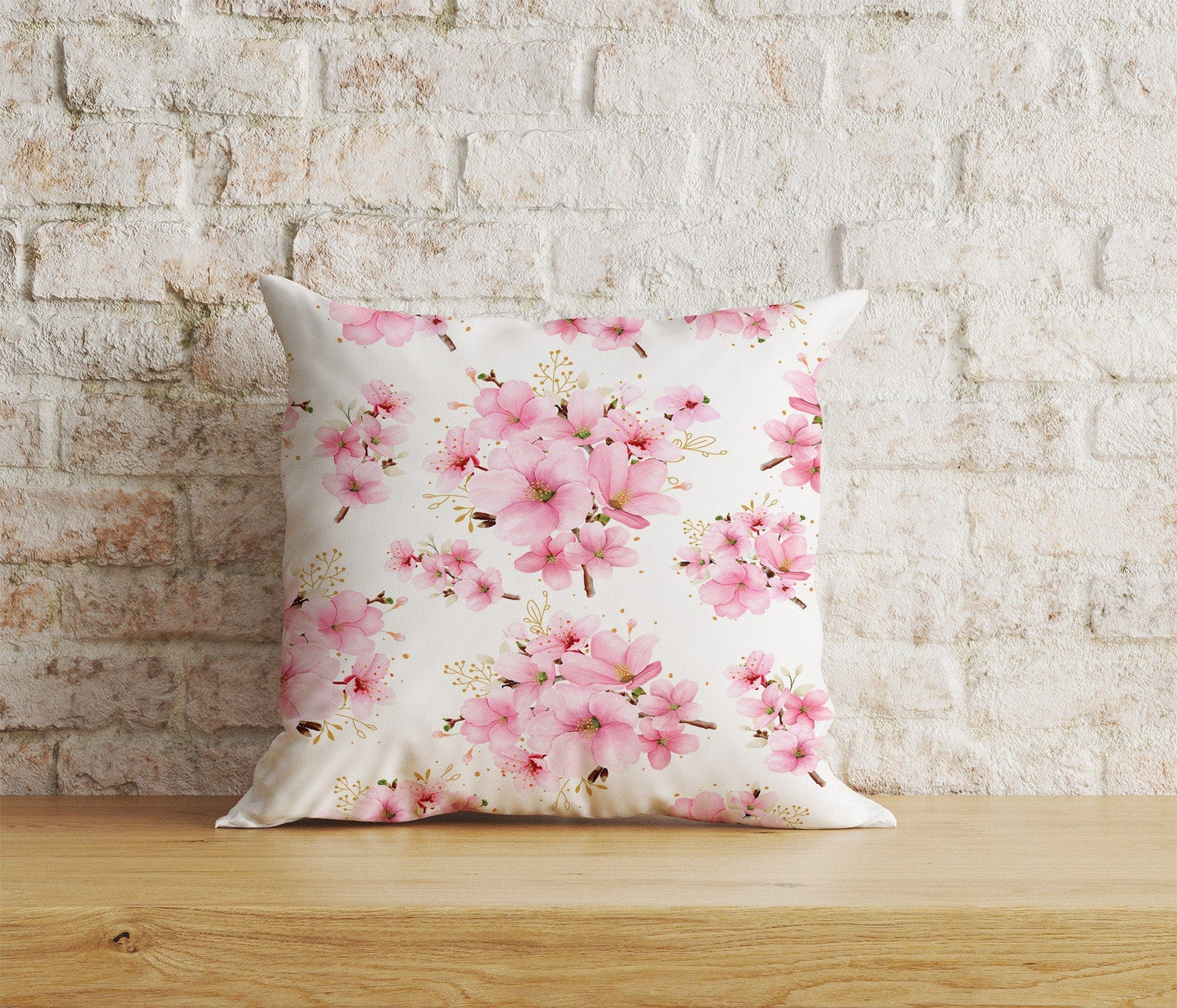 Onay 7 / 12 x 12 inch (30 x 30 cm) Spring Blossoms Pink Blue Sakura Tree Cushion Cover