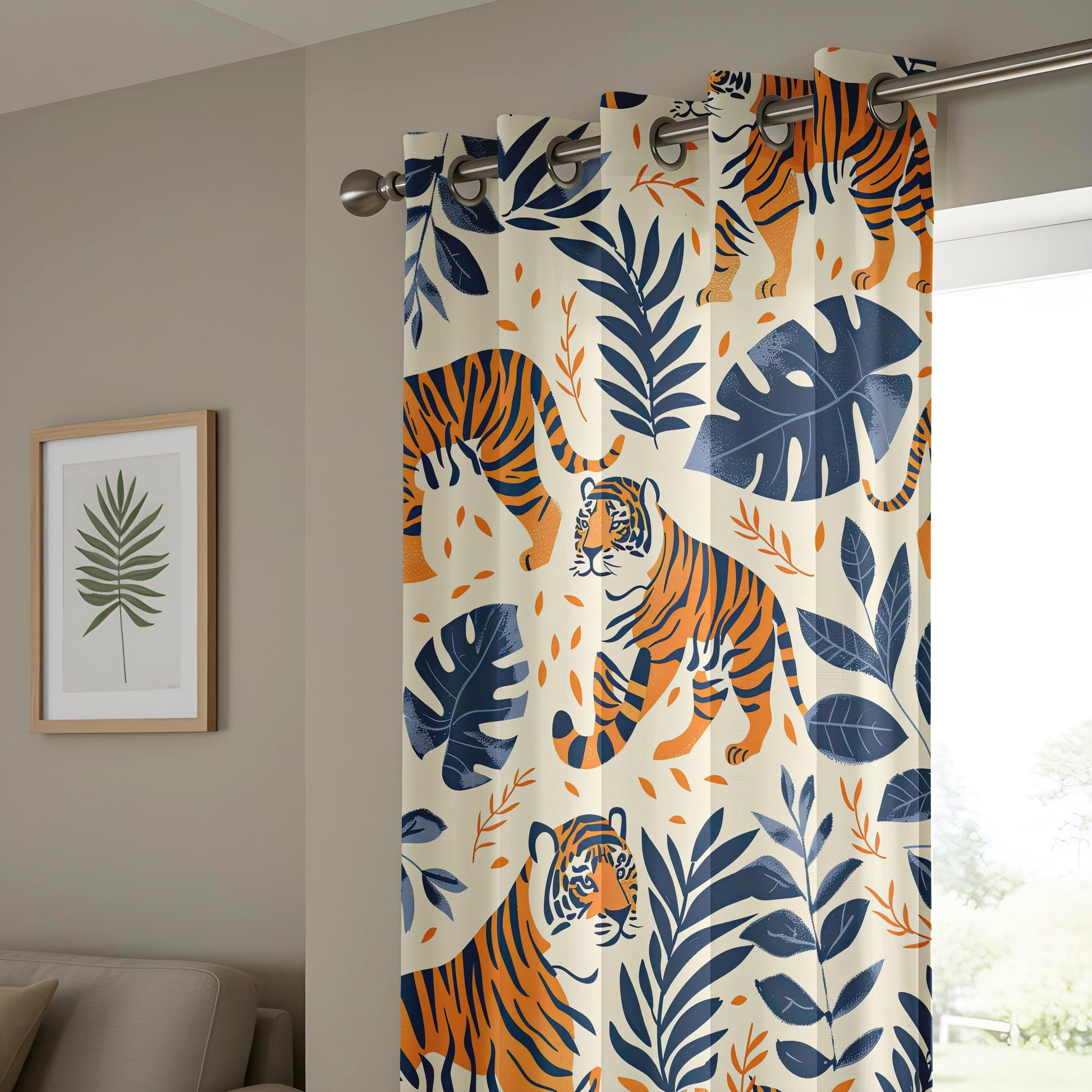 Onay Tiger Jungle Safari Curtains, Bold Wild Animal Drapes