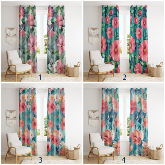 Tropical Green Curtains for a Lush and Vibrant Atmosphere