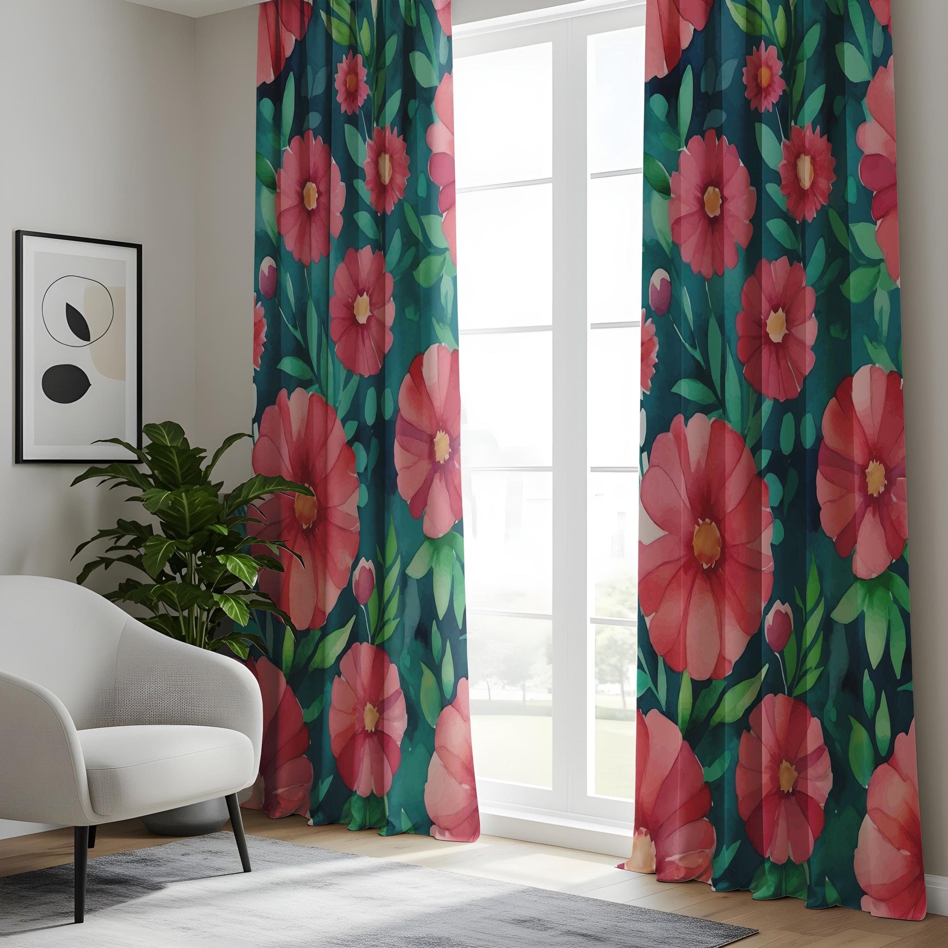 Onay Tropical Green Curtains  for a Lush Atmosphere, Botanical Drapes