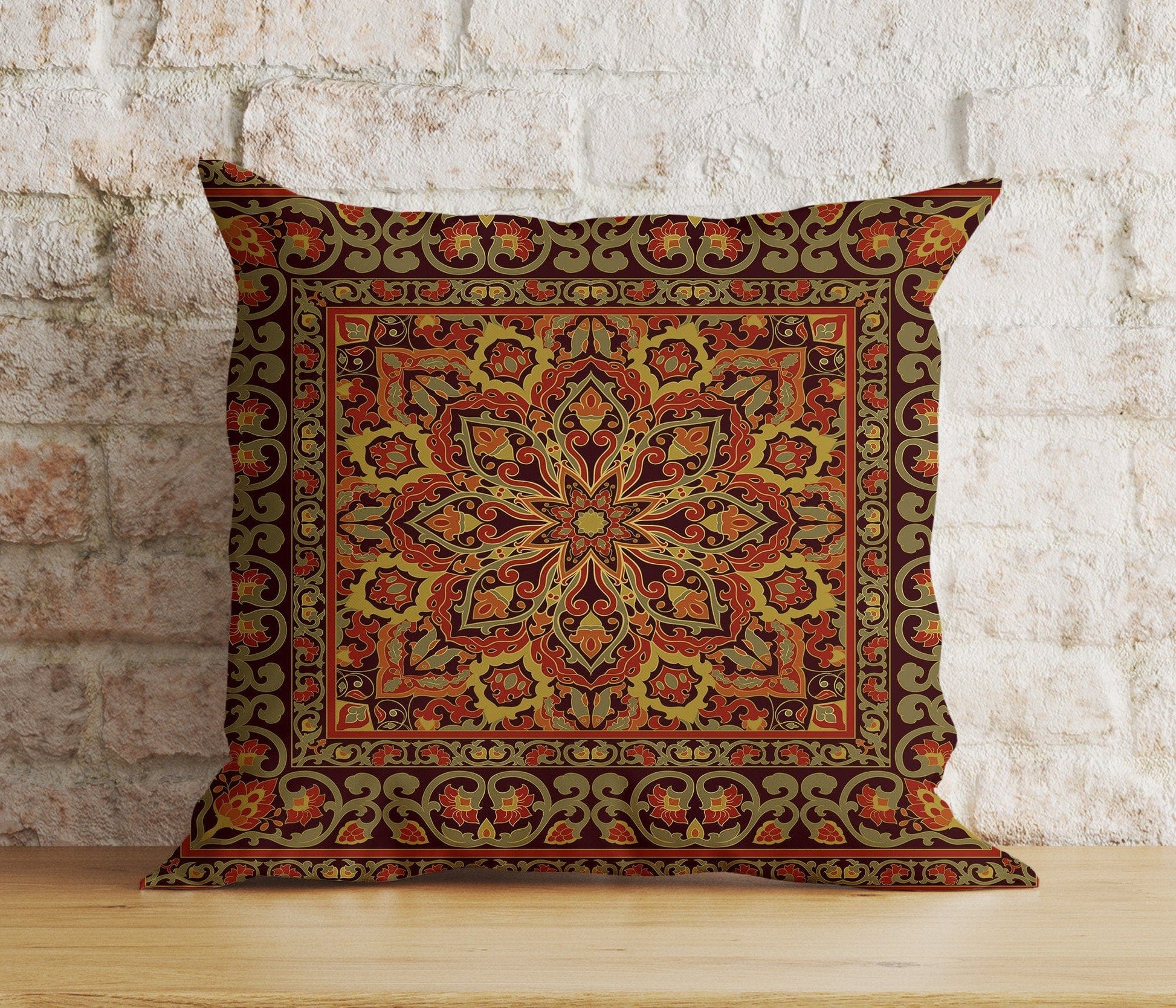 Onay Cushion Covers 9 / 12 x 12 inch (30 x 30 cm) Double Side Turkish Kilim Cushion Cover Southwestern Tribal Bedroom Decor