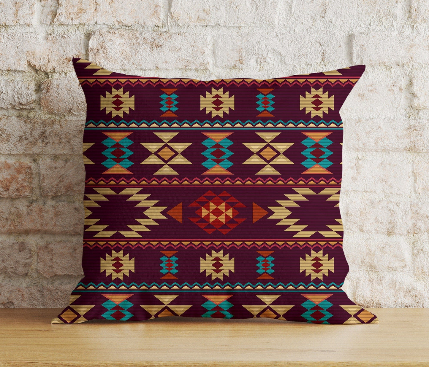 Onay Cushion Covers 7 / 12 x 12 inch (30 x 30 cm) Double Side Turkish Kilim Cushion Cover Southwestern Tribal Bedroom Decor
