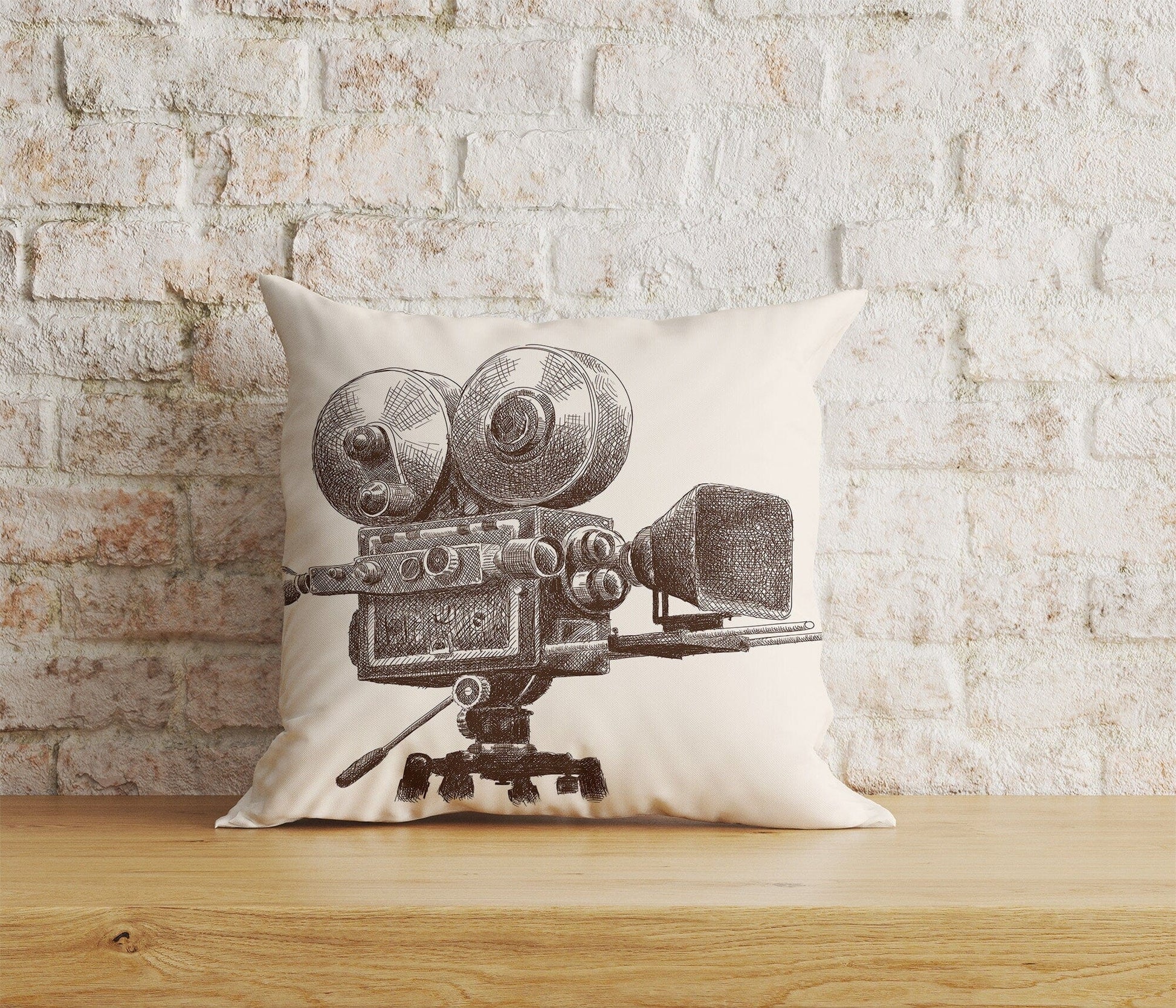 Onay 8 / 12 x 12 inch (30 x 30 cm) Vintage Cameras Old Camera Old Typewriter Cushion Cover