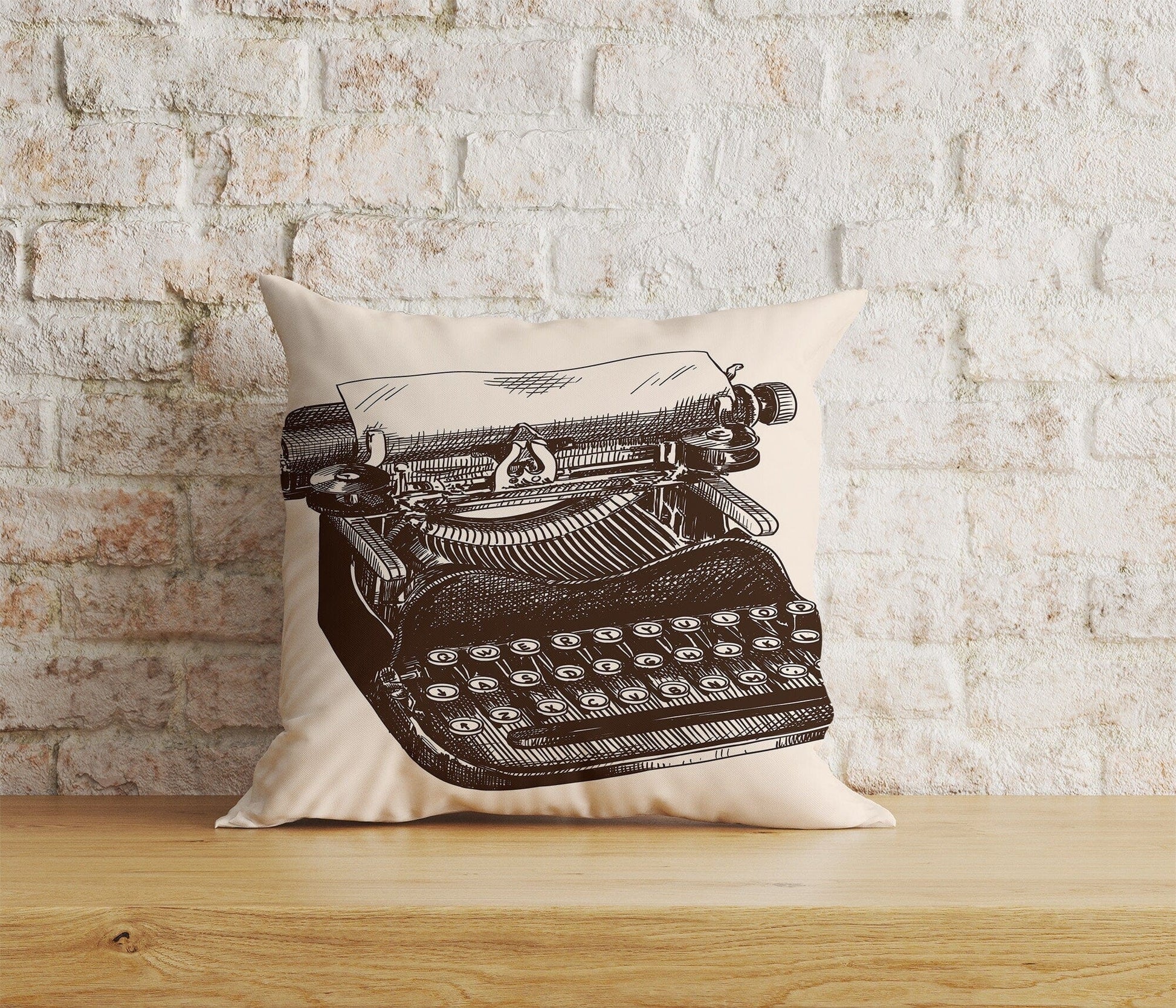 Onay 7 / 12 x 12 inch (30 x 30 cm) Vintage Cameras Old Camera Old Typewriter Cushion Cover