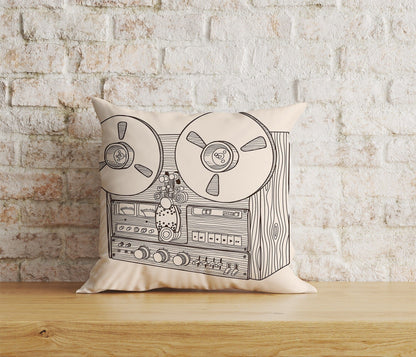 Onay 6 / 12 x 12 inch (30 x 30 cm) Vintage Cameras Old Camera Old Typewriter Cushion Cover