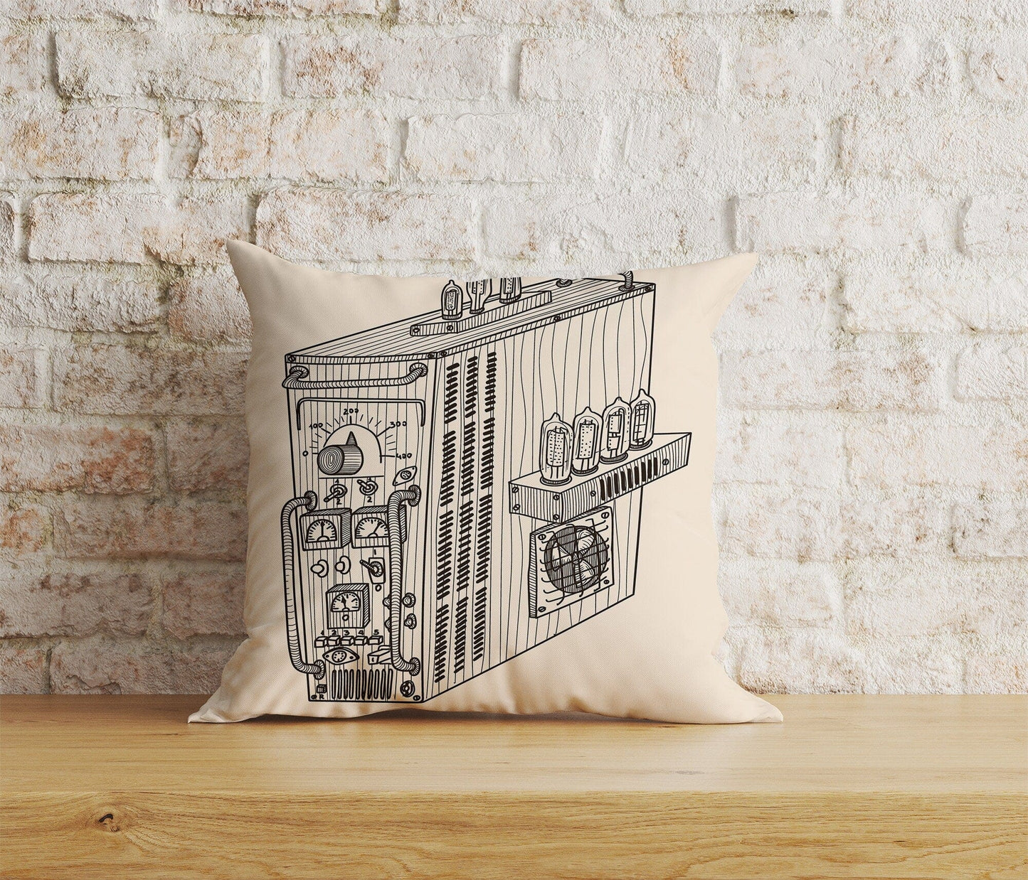 Onay 4 / 12 x 12 inch (30 x 30 cm) Vintage Cameras Old Camera Old Typewriter Cushion Cover